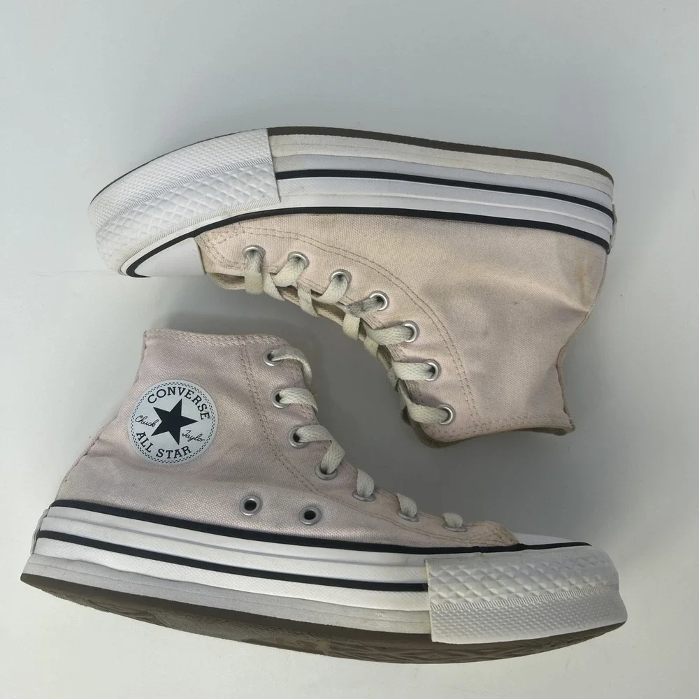 Converse Chuck Taylor All Star Lift Platform Hi Sugar Berry Pink Youth Size 3.5